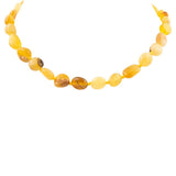 Yellow Opal Nugget Knotted Necklace