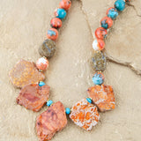 Mandarin Orange Jasper Statement Necklace