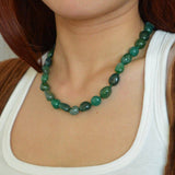 Green Agate Knotted Necklace