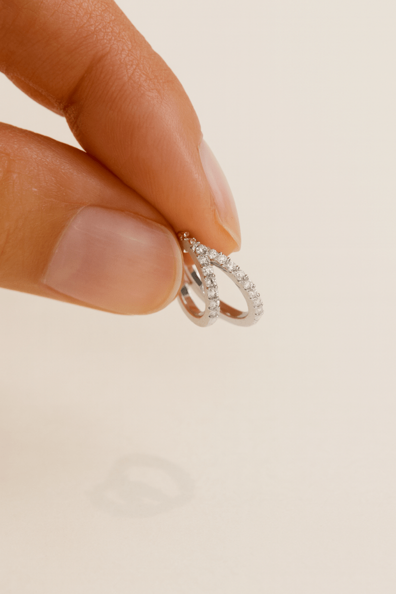 14kt Diamond Huggie Earrings · ..08ctZPL - Fine LineEARRINGS