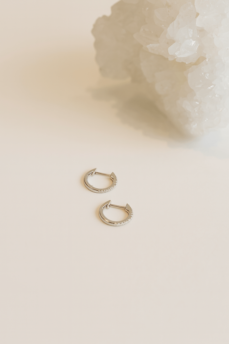 14kt Diamond Huggie Earrings · ..08ctZPL - Fine LineEARRINGS