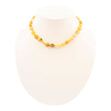 Yellow Opal Nugget Knotted Necklace