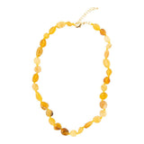 Yellow Opal Nugget Knotted Necklace