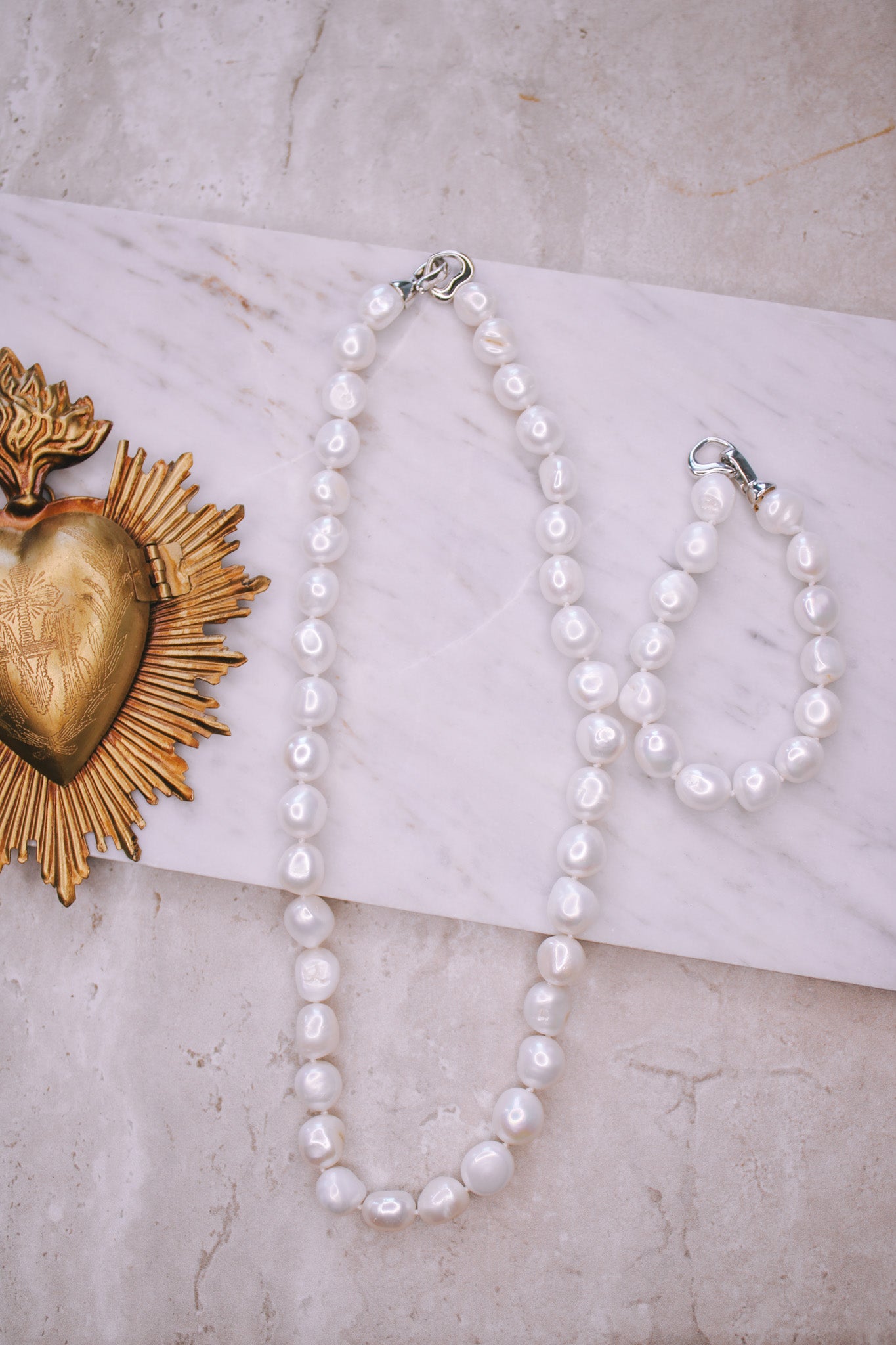 Pearl Necklace/Bracelet - White