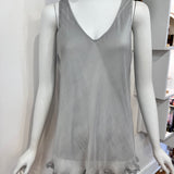 Silk Oblique Cut Tank – V Neck – Bra Friendly