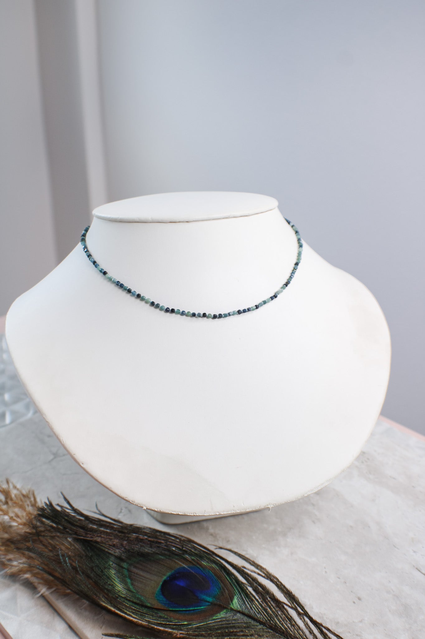 Hand-Knotted Blue Tourmaline Necklace