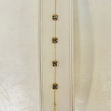 Granite, Pyrite, & White Natural Zircon Bracelet #4444-B-granite-G