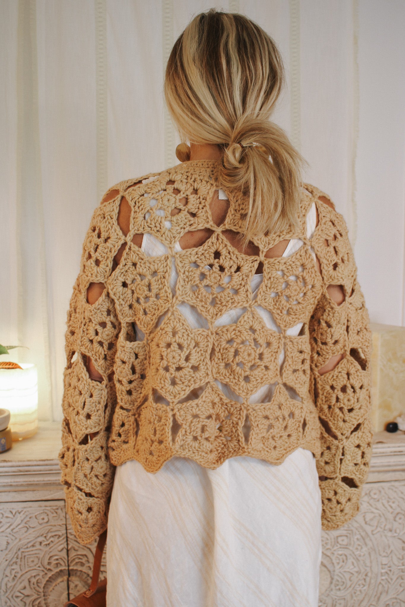 Fleur Cardigan- Camel
