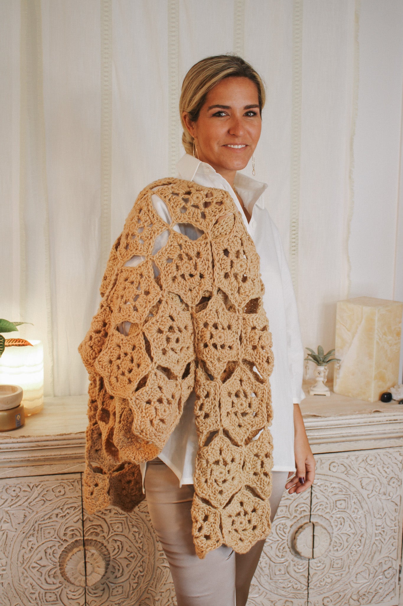 Fleur Cardigan- Camel