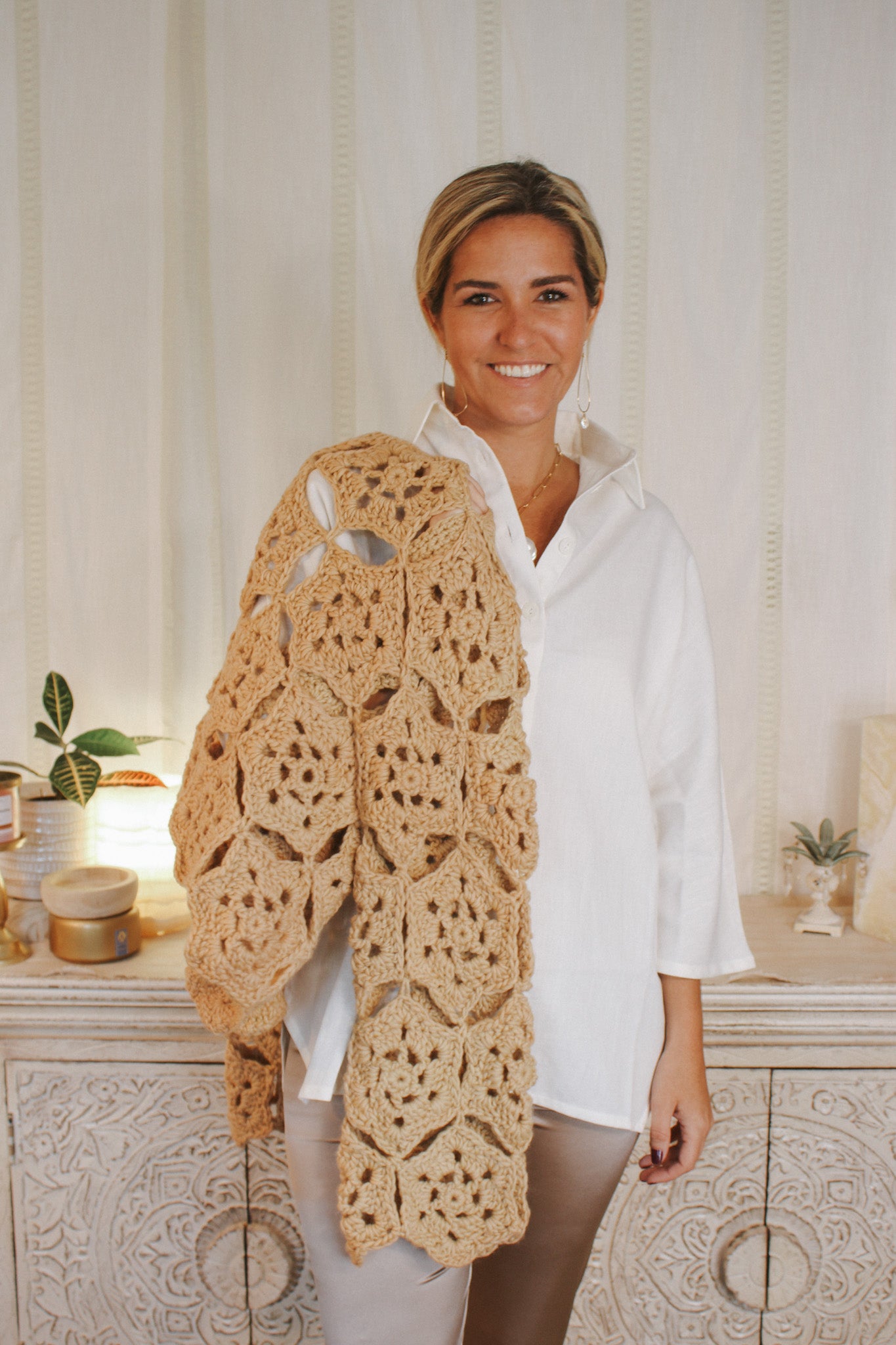 Fleur Cardigan- Camel