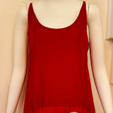 Spaghetti Strap Silk Top: One Size