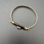 African Wood and Kyanite BraceletBORABRACELET