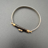 African Wood and Kyanite BraceletBORABRACELET