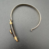 African Wood and Kyanite BraceletBORABRACELET