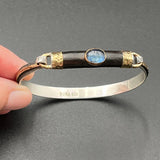 African Wood and Kyanite BraceletBORABRACELET