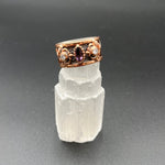 Amethyst and CZs Encircle the Band of Oxidized SilverBORARINGS