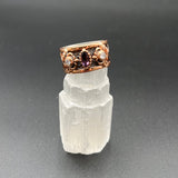 Amethyst and CZs Encircle the Band of Oxidized SilverBORARINGS