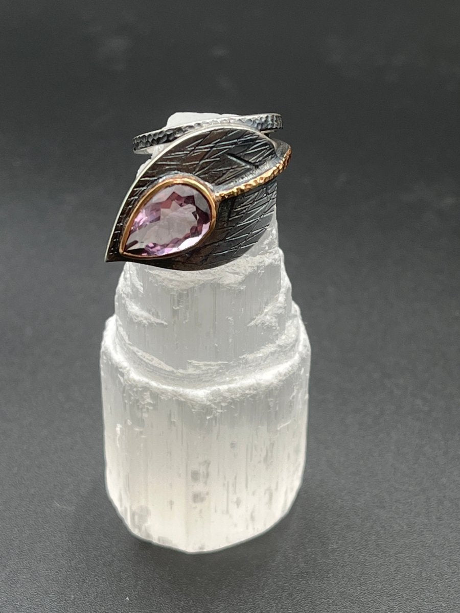 Amethyst Leaf RingBORARINGS