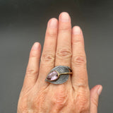 Amethyst Leaf RingBORARINGS