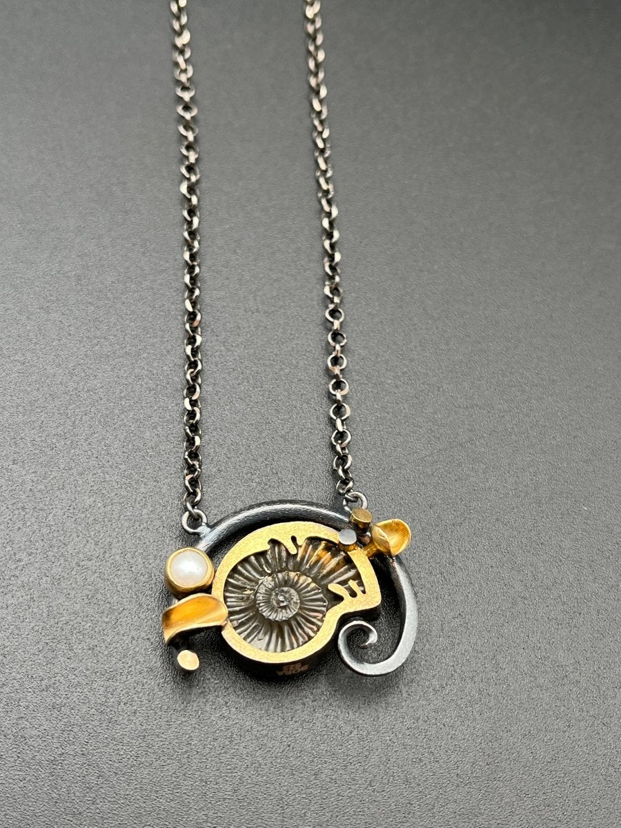 Ammonite Impression NecklaceBORANECKLACES