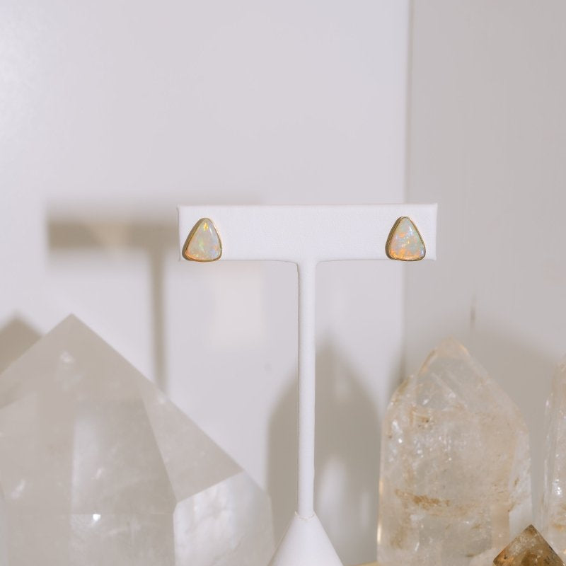 Australian Opal Triangle EarringsWaterlight Jewelry Coearring