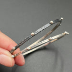 Bangle of Oxidized Silver - 2.5” diameterBORABRACELET