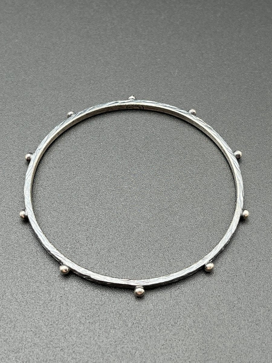 Bangle of Oxidized Silver - 2.5” diameterBORABRACELET