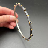 Bangle with Blue Quartz - 3” diameterBORABRACELET