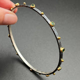 Bangle with Green CZ - 3” diameterBORABRACELET