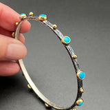 Bangle with Kingman Turquoise - 2.75” diameterBORABRACELET