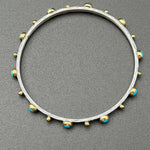 Bangle with Kingman Turquoise - 2.75” diameterBORABRACELET