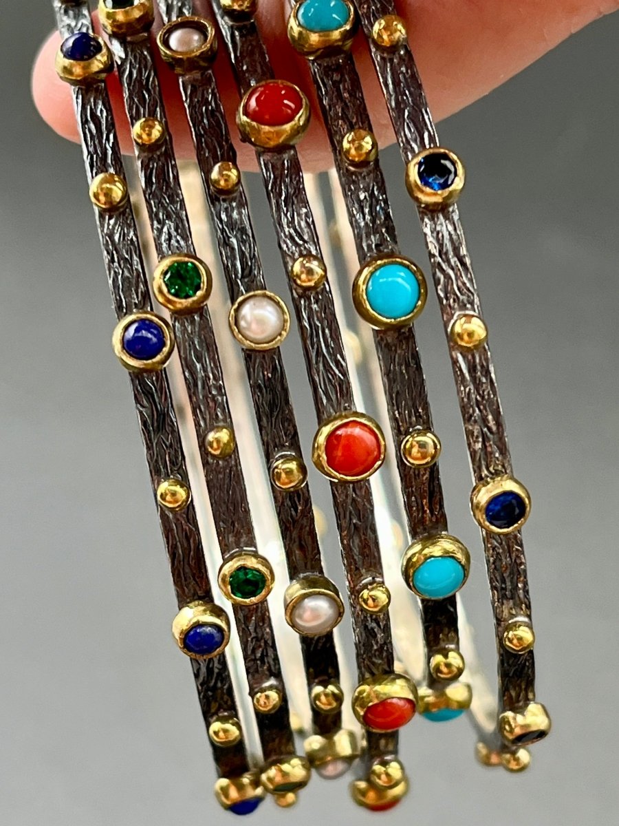 Bangle with Lapis - 3” diameterBORABRACELET