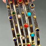 Bangle with Lapis - 3” diameterBORABRACELET