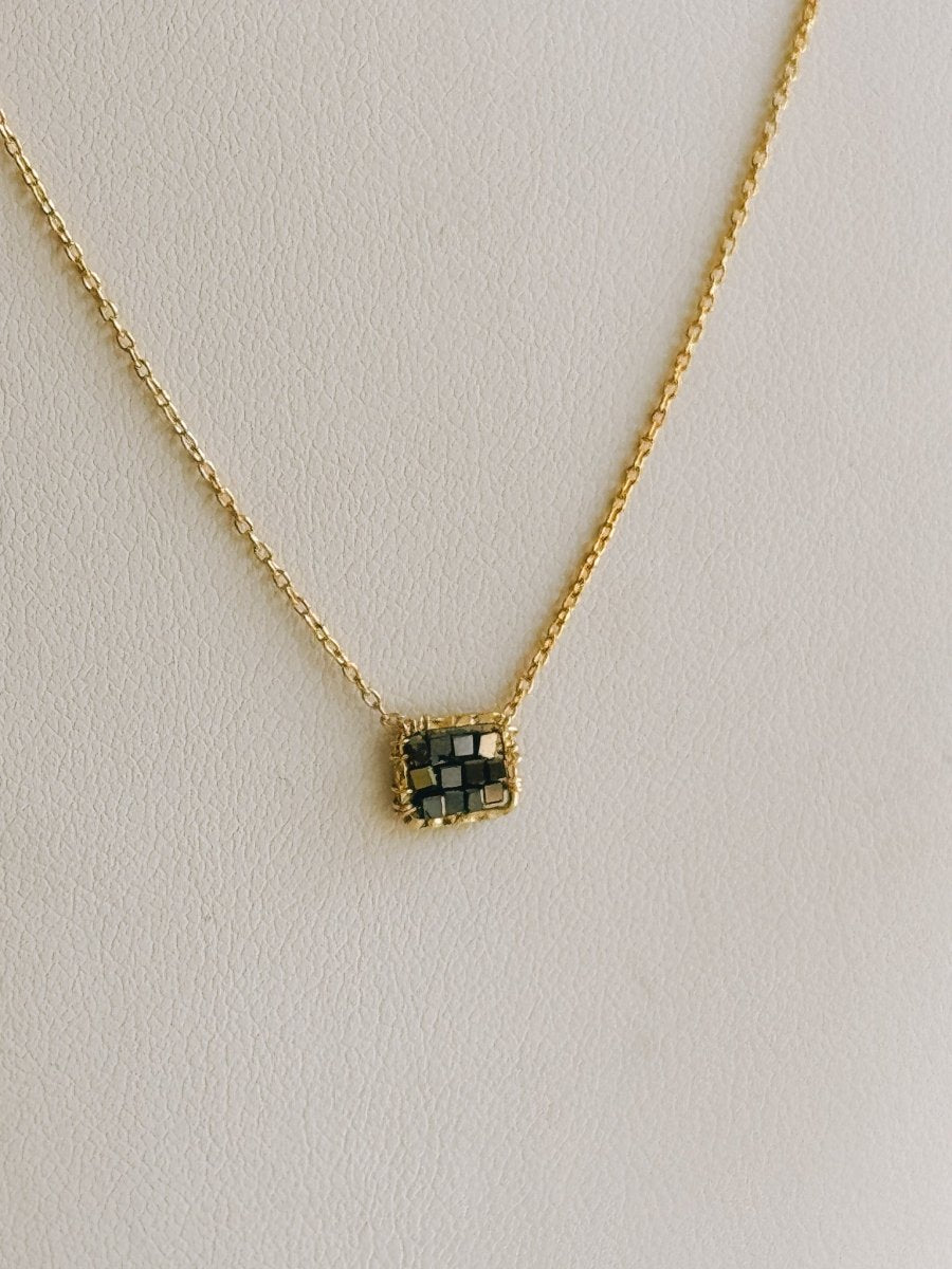 Black Diamond Cluster Necklace - SquareMichelle PresslerNECKLACES