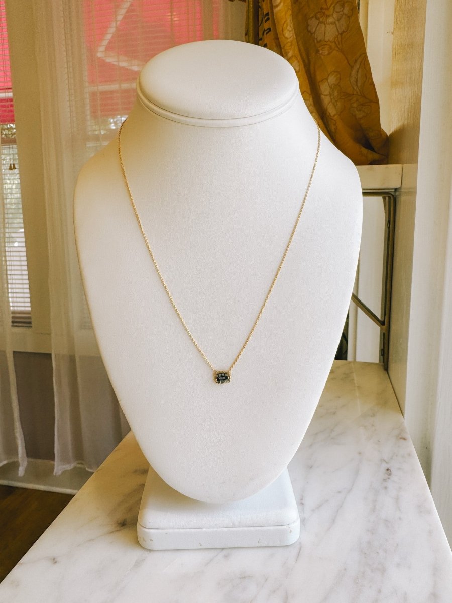 Black Diamond Cluster Necklace - SquareMichelle PresslerNECKLACES