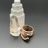 Black Pearl, Rose gold over SilverBORARINGS