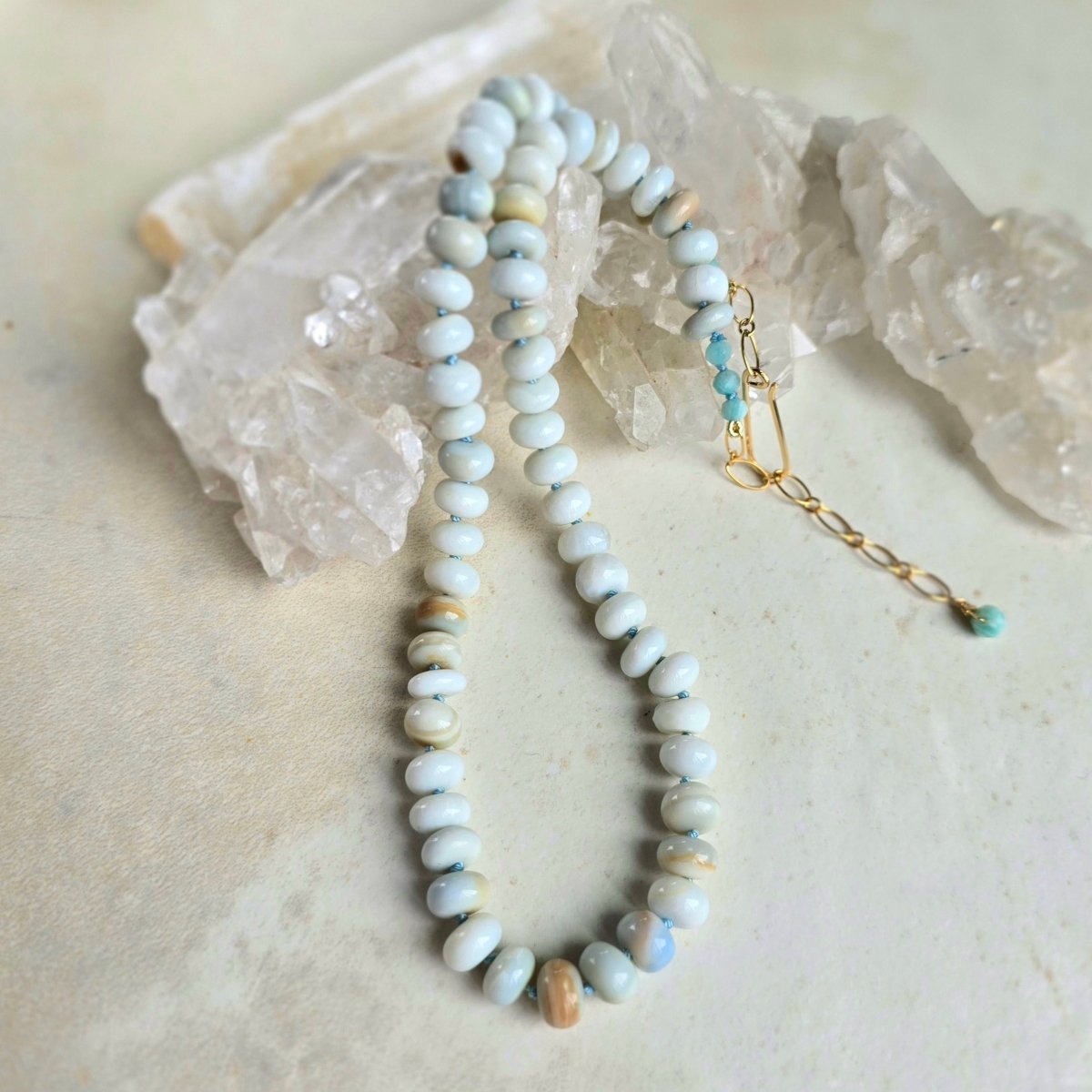 Blue Opal - Knotted 1858James & JezebelleNECKLACES