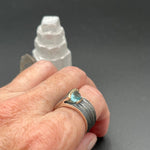 Blue Topaz on Oxidized SilverBORARINGS