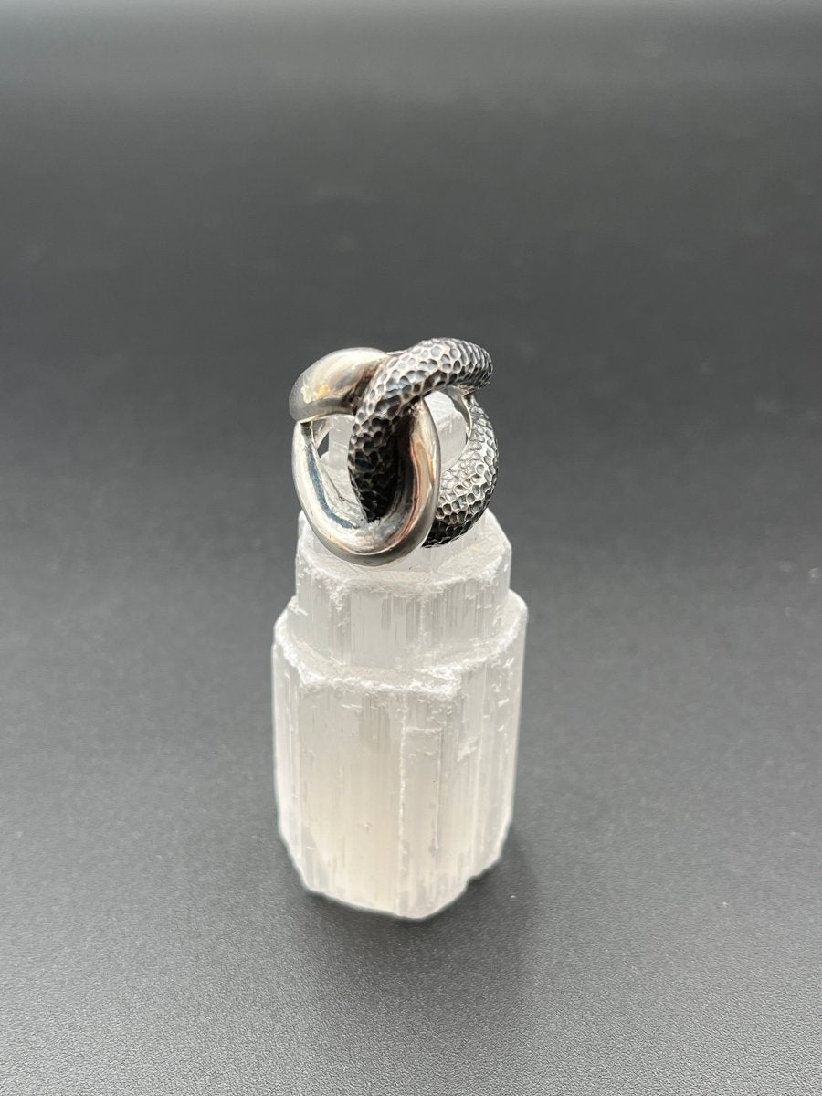 Bright and Textured, Oxidized Silver RingBORARINGS