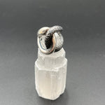 Bright and Textured, Oxidized Silver RingBORARINGS