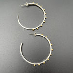 Bright Silver & Bronze Dot Earrings - 2” diameterBORAEARRINGS