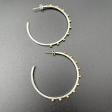 Bright Silver & Bronze Dot Earrings - 2” diameterBORAEARRINGS
