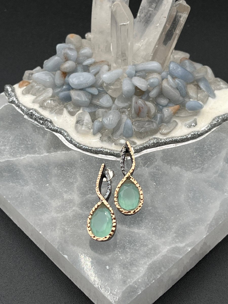 Chalcedony Earrings - 1.5” longBORAEARRINGS