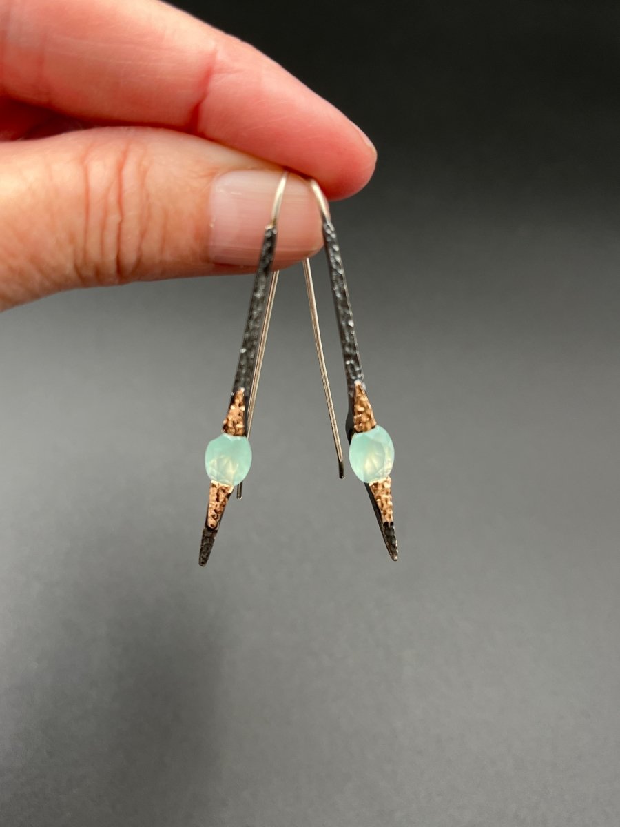 Chalcedony Earrings - 2” longBORAEARRINGS