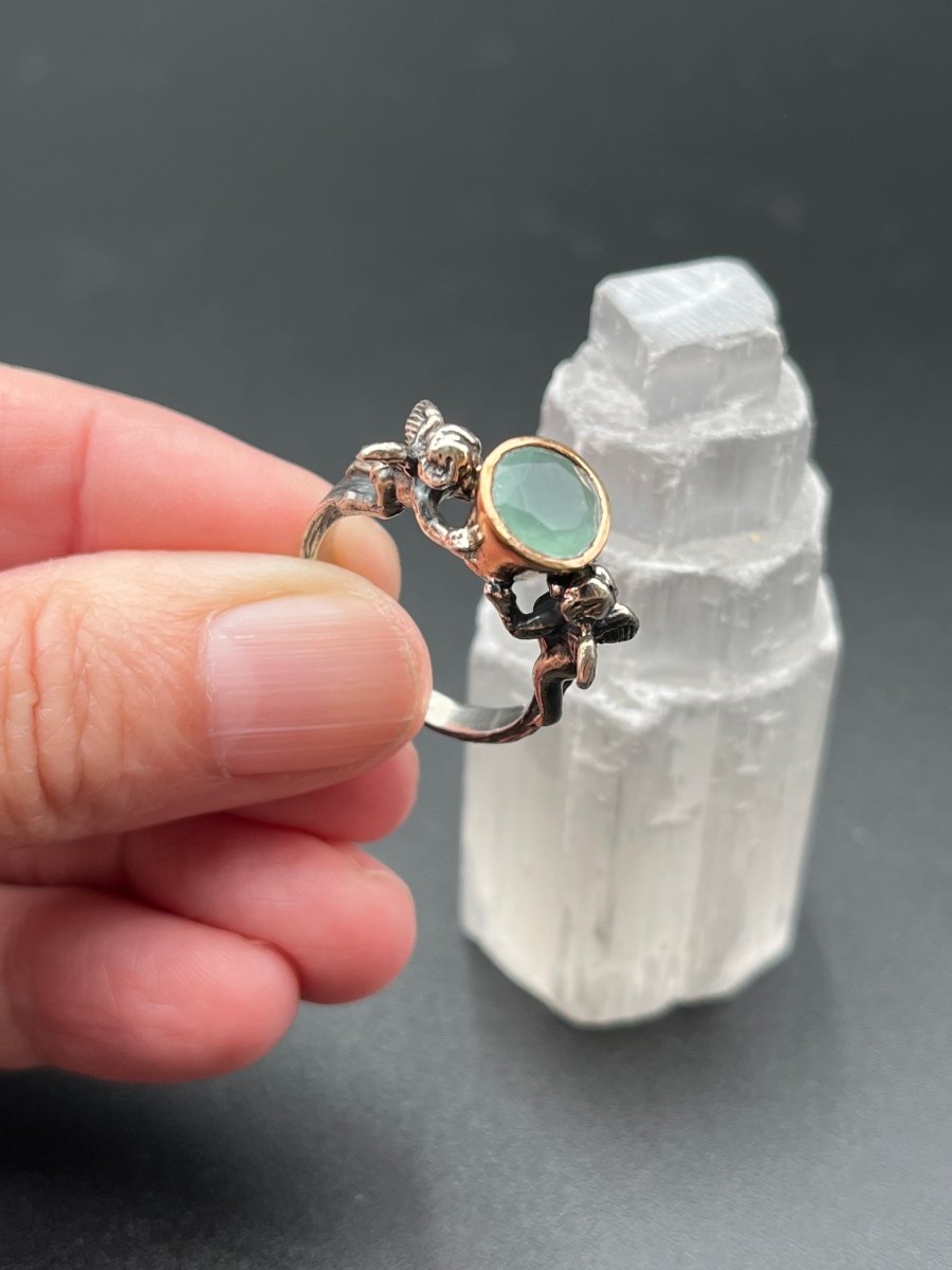Chalcedony with Angels RingBORARINGS