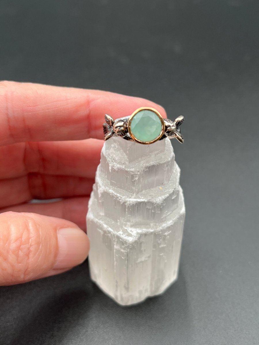 Chalcedony with Angels RingBORARINGS
