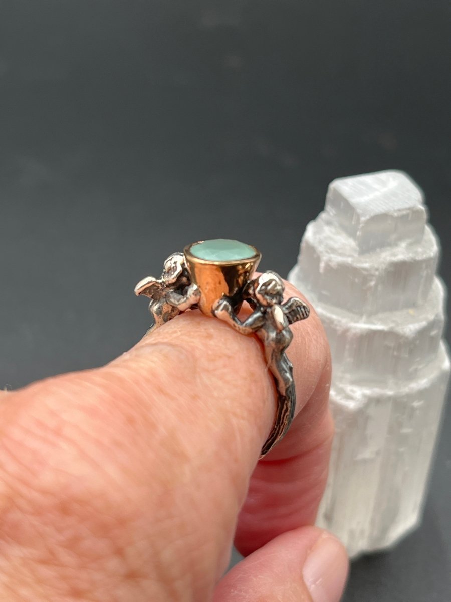 Chalcedony with Angels RingBORARINGS