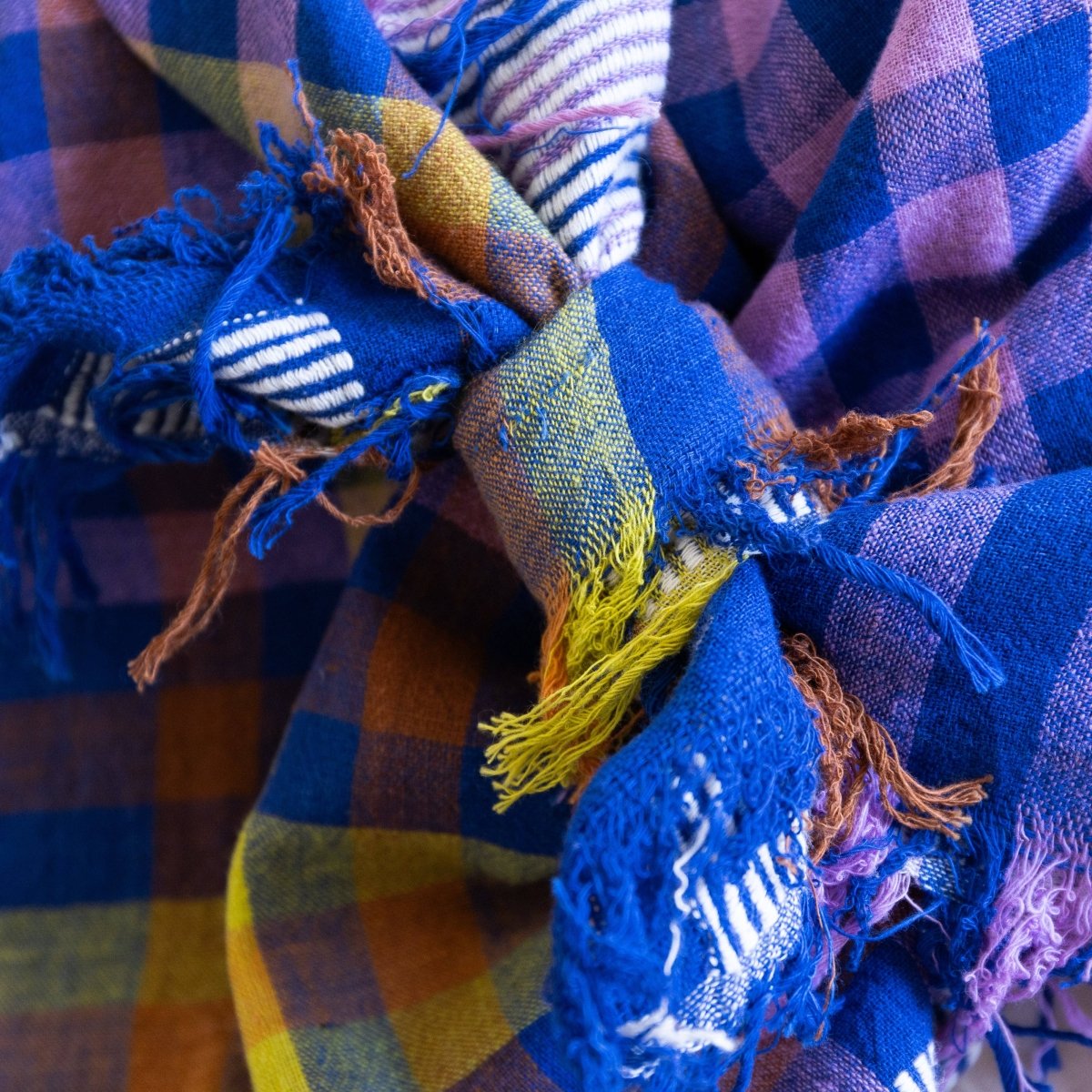 Cosmos Plaid - Handwoven ScarfLast Chance Textiles
