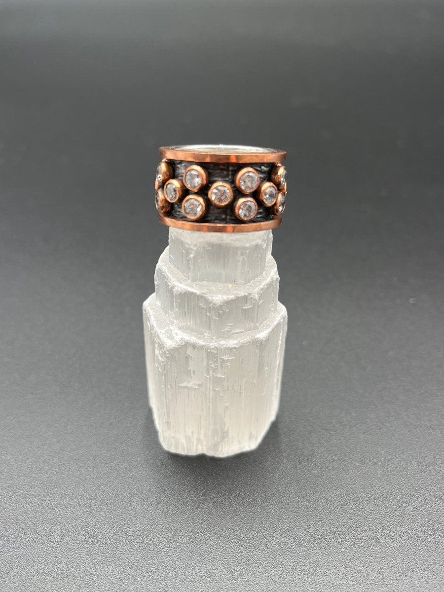 CZ Encircles the Band of Oxidized SilverBORARINGS