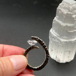 CZ in Textured Oxidized SilverBORARINGS